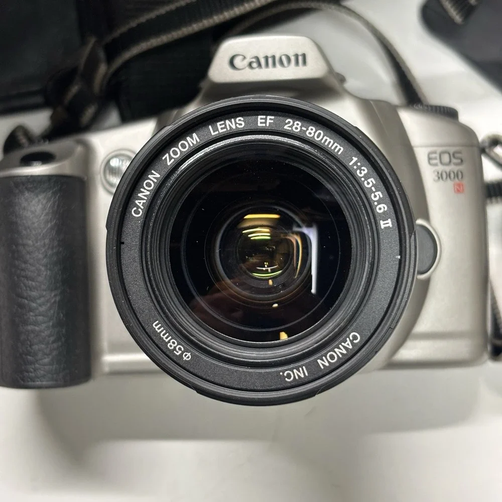 Canon EOS 3000N 35mm Film Camera With Canon 28-80mm Lens Bag Films Filter Bundle - Picture 9 of 16